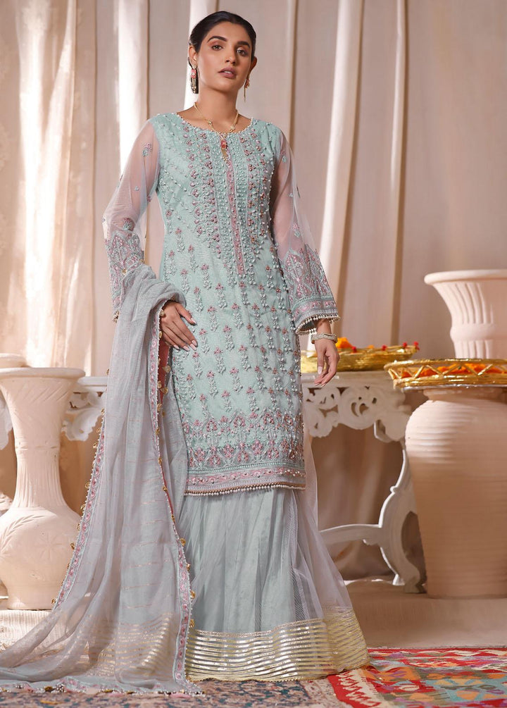 Gul-e-Mehnaaz By Hadia Eman Embroidered Chiffon Suits Unstitched 3 Piece HE22GM HEC-06 - Luxury Collection