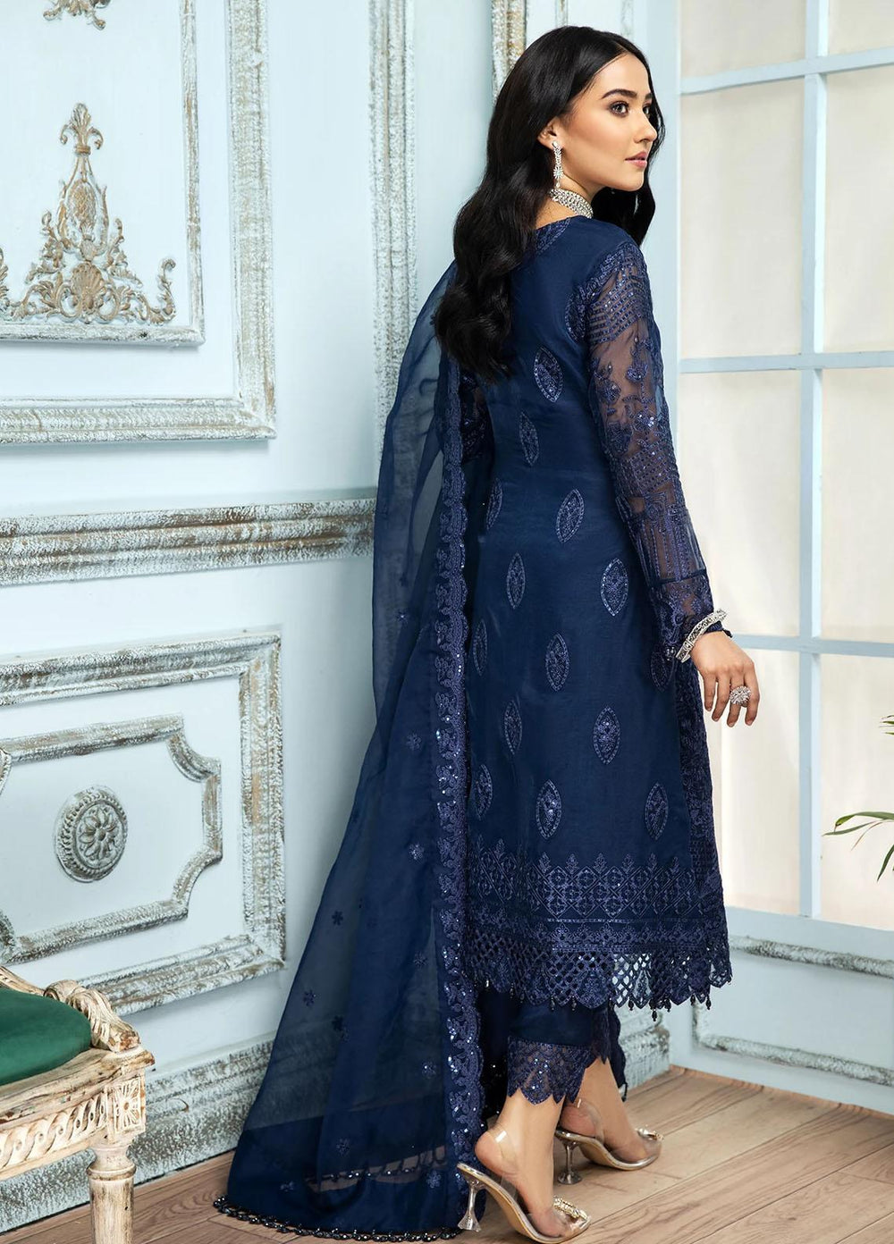 Gul Meera by House of Nawab Embroidered Organza Suits Unstitched 3 Piece HON21GM 03 FALAQ - Luxury Formals Collection