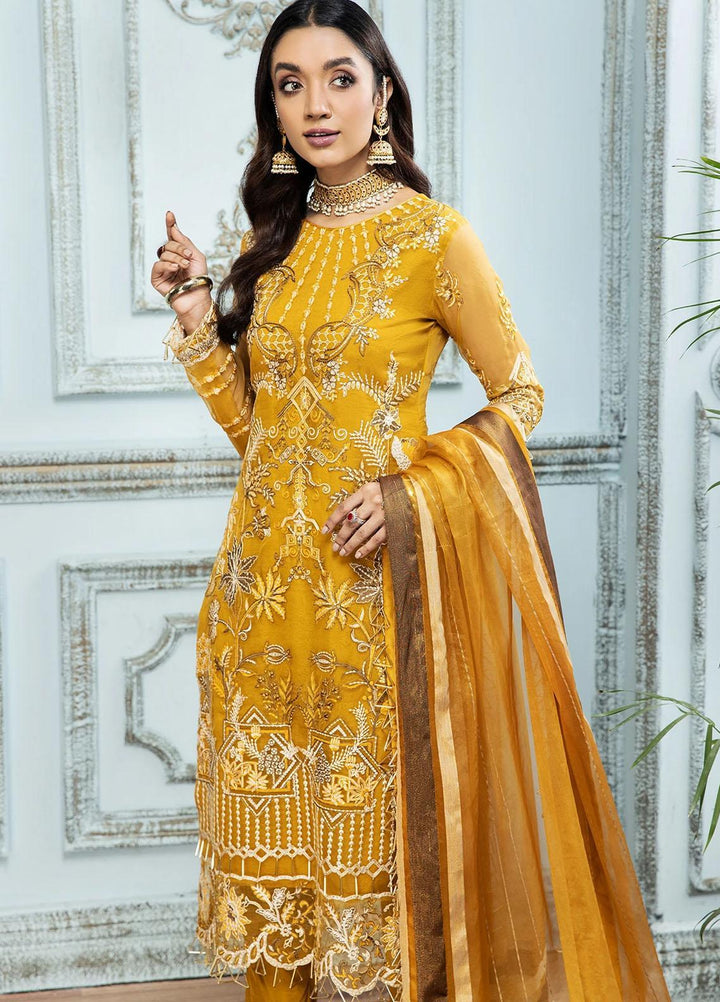 Gul Meera by House of Nawab Embroidered Organza Suits Unstitched 3 Piece HON21GM 06 FAATIN - Luxury Formals Collection
