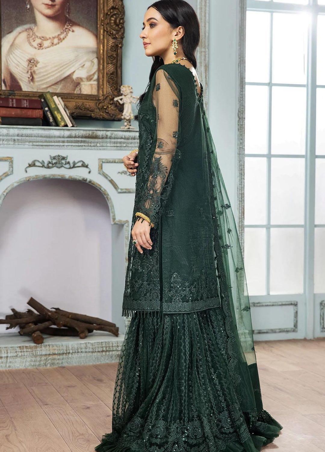 Gul Meera by House of Nawab Embroidered Net Suits Unstitched 3 Piece HON21GM 07 GOHAR - Luxury Formals Collection