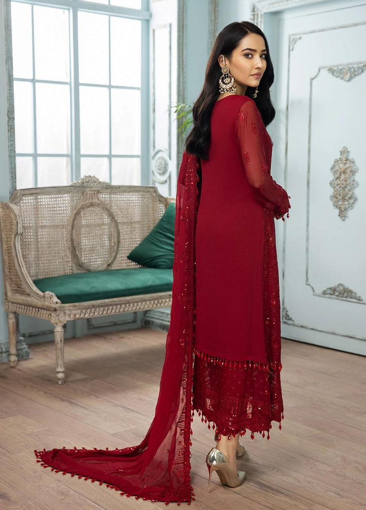 Gul Meera by House of Nawab Embroidered Chiffon Suits Unstitched 3 Piece HON21GM 08 MAAHUM - Luxury Formals Collection