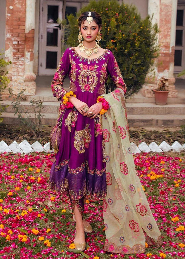 Ayat Pret Formal Cotton Silk 3 Piece Suit Banafsha