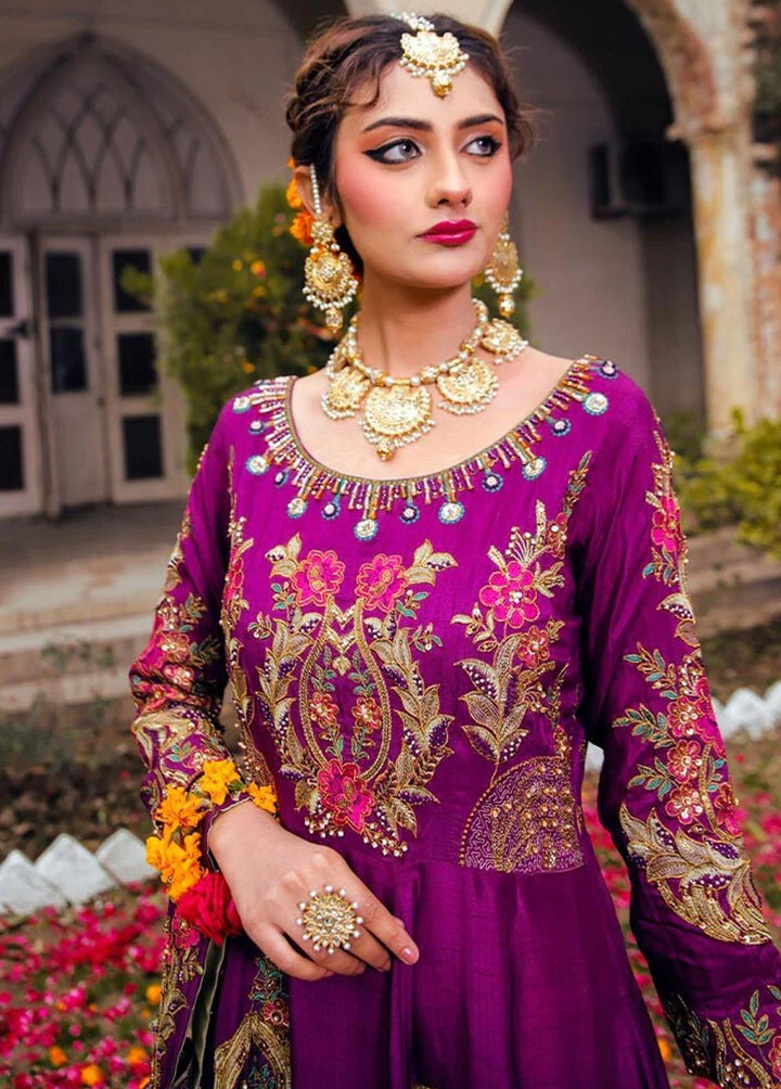 Ayat Pret Formal Cotton Silk 3 Piece Suit Banafsha