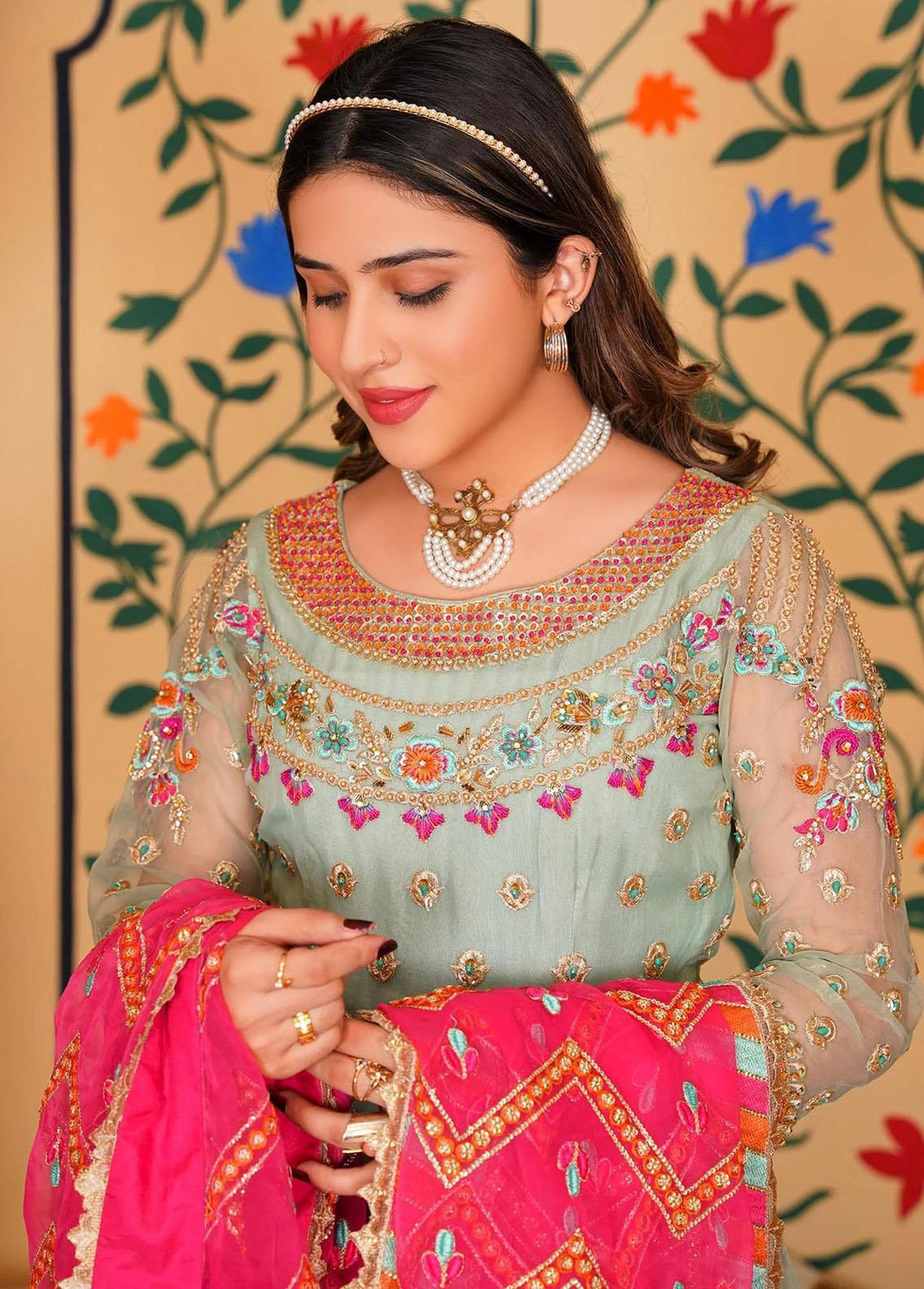 Ayat Pret Formal Organza 3 Piece Suit Mushak