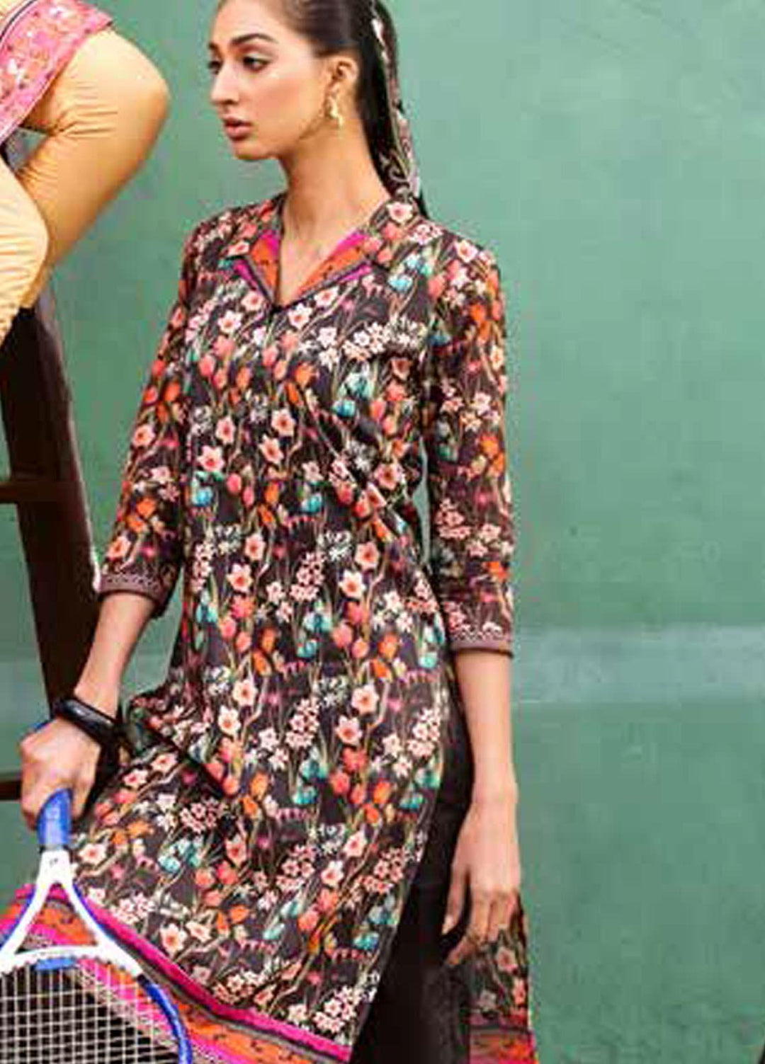 Gul Ahmed Printed Lawn  Unstitched Kurties GA21BG SL-934 A - Summer Collection