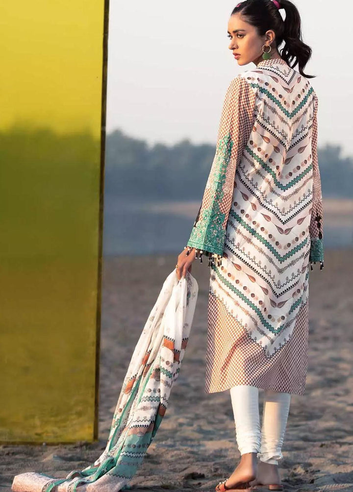 Gul Ahmed Embroidered Lawn Suits Unstitched 2 Piece GA21BL TL302A - Summer Collection