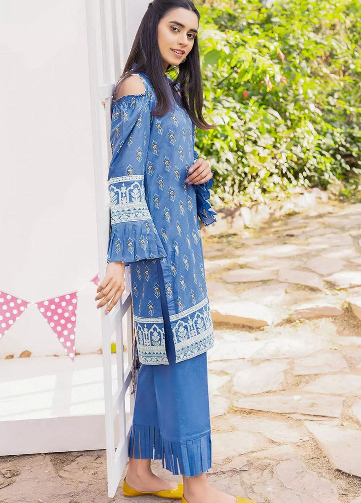 Gul Ahmed Embroidered Lawn Suits Unstitched 3 Piece GA21BL CL1018A - Summer Collection