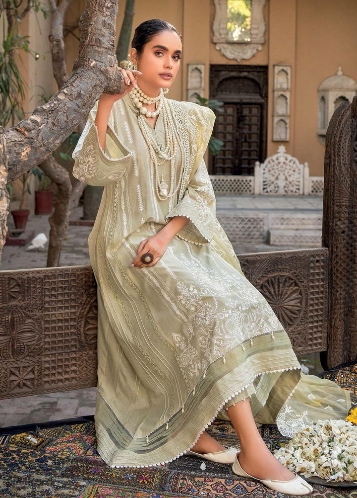 Gul Ahmed Embroidered Lawn Suits Unstitched 3 Piece GA22LF FE12140 - Luxury Eid Collection