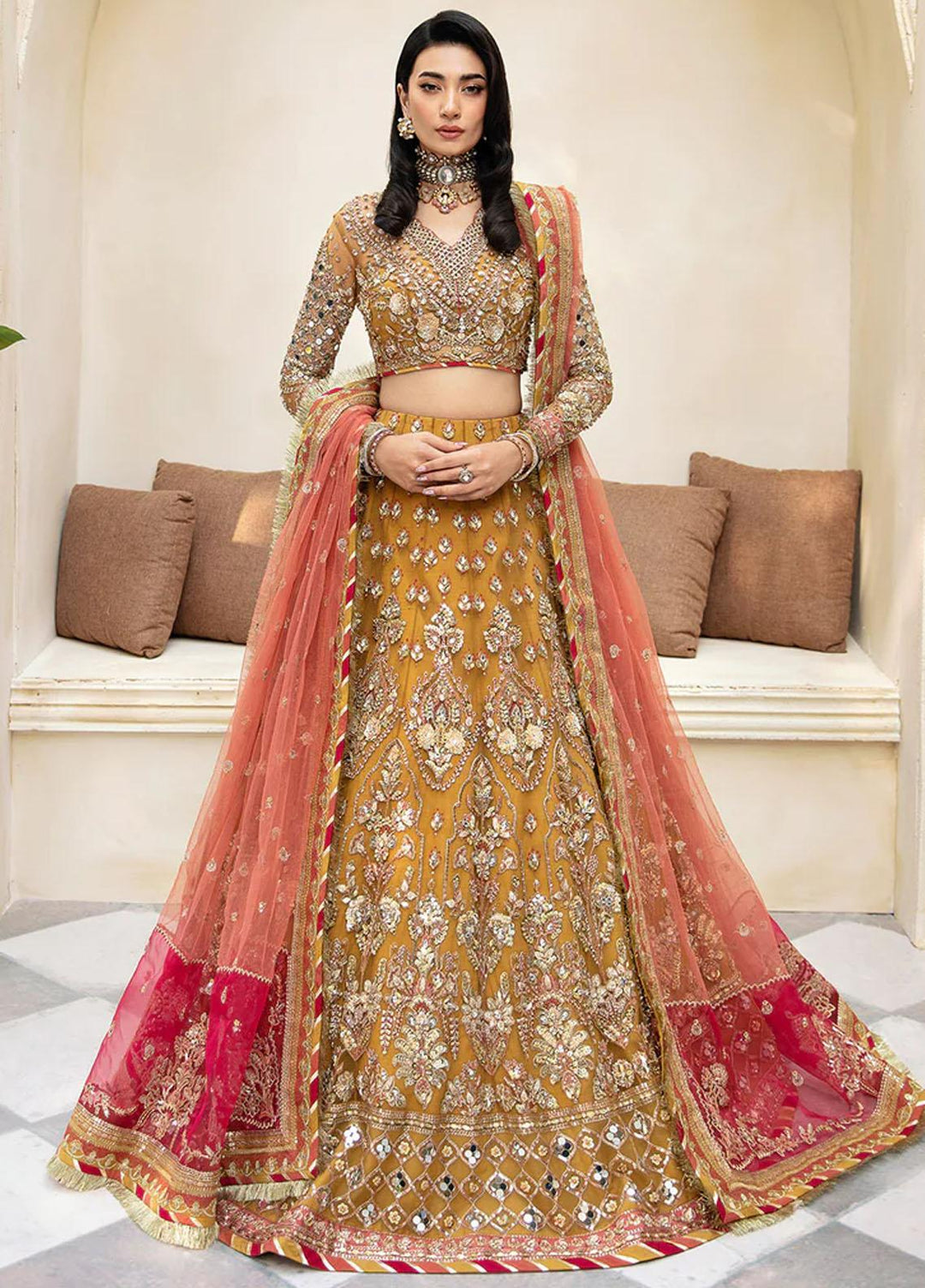 Gulaal Pret Embroidered  3 Piece Suit GL-WS-23V1-35 Miraas