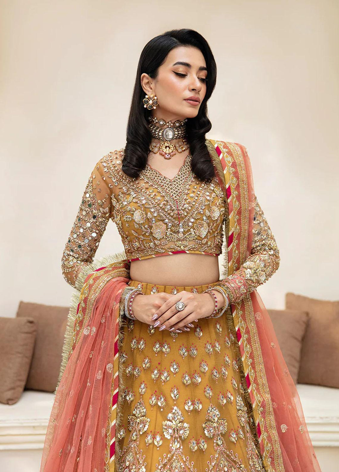 Gulaal Pret Embroidered  3 Piece Suit GL-WS-23V1-35 Miraas