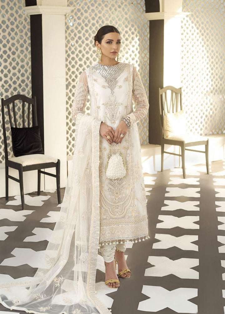 Gulaal Embroidered Net Suits Unstitched 3 Piece GL21E D-03 ZURIA - Luxury Collection