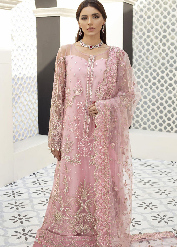 Gulaal Embroidered Net Suits Unstitched 3 Piece GL21E D-05 ROSELYN - Luxury Collection