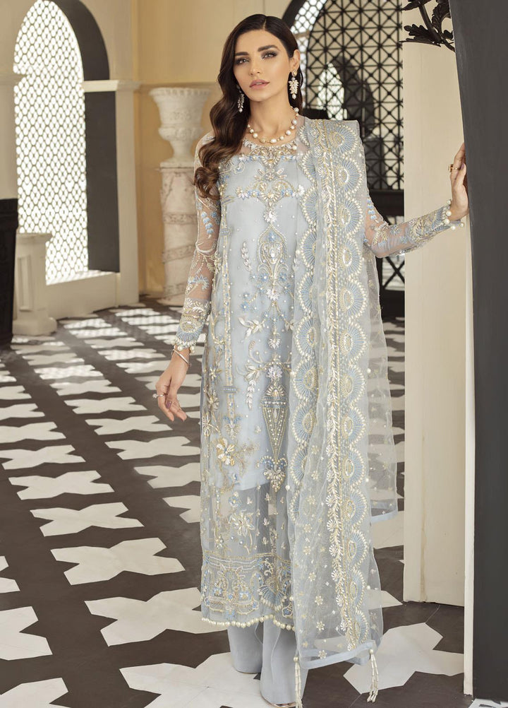 Gulaal Embroidered Net Suits Unstitched 3 Piece GL21E D-06 LAYLA - Luxury Collection