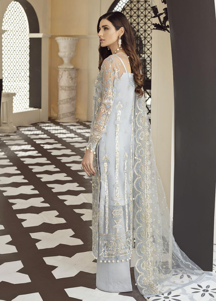 Gulaal Embroidered Net Suits Unstitched 3 Piece GL21E D-06 LAYLA - Luxury Collection