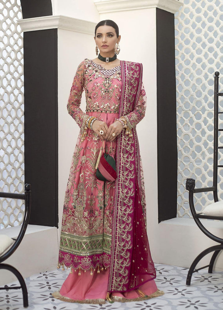 Gulaal Embroidered Net Suits Unstitched 3 Piece GL21E D-07 SOFIA - Luxury Collection