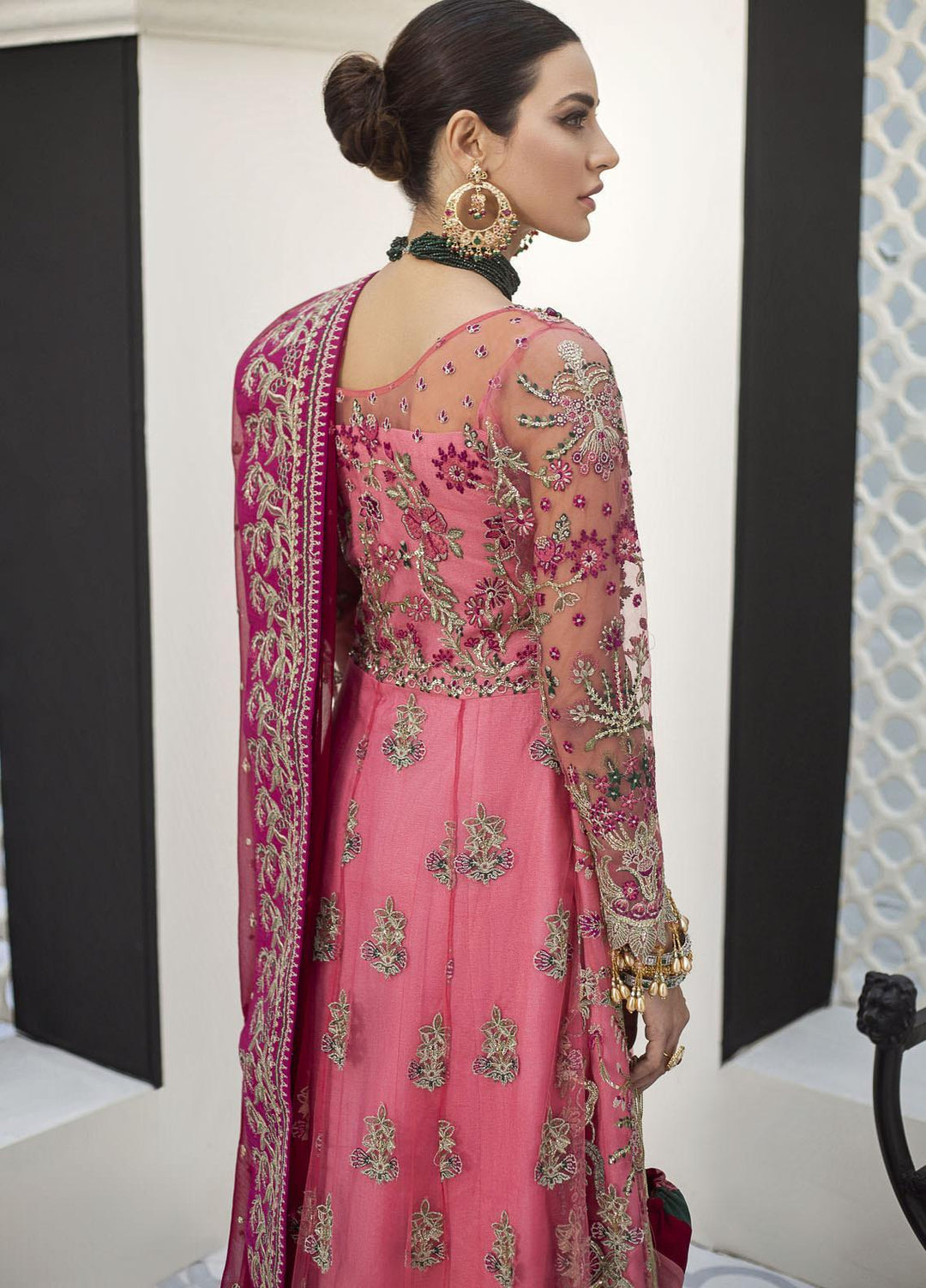 Gulaal Embroidered Net Suits Unstitched 3 Piece GL21E D-07 SOFIA - Luxury Collection