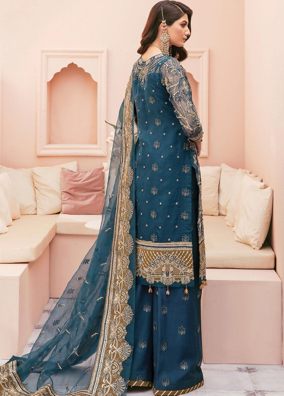 Gulaal Embroidered Organza Suits Unstitched 4 Piece GL22E 02 Rahmeen - Luxury Formals Collection