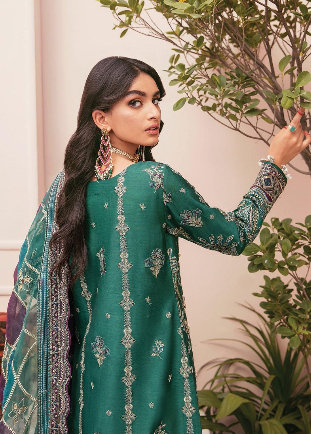 Gulaal Embroidered Silk Suits Unstitched 3 Piece GL22E 06 Mashail - Luxury Formals Collection