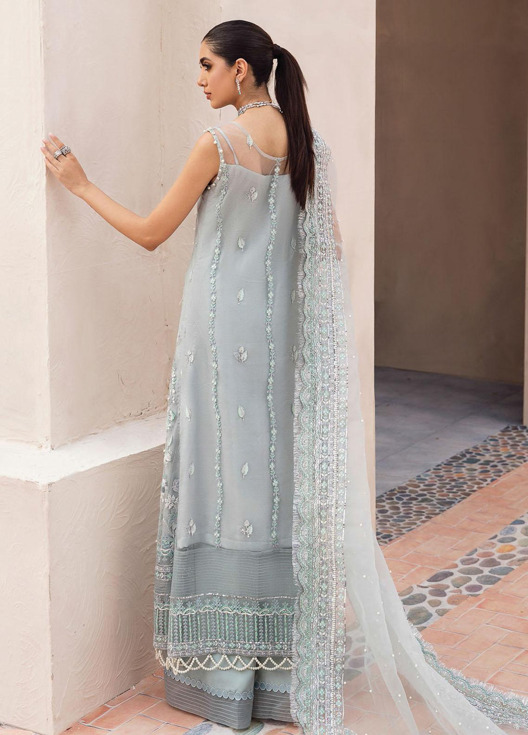 Gulaal Embroidered Net Suits Unstitched 3 Piece GL22LF 01 Fairouz - Luxury Formals Collection