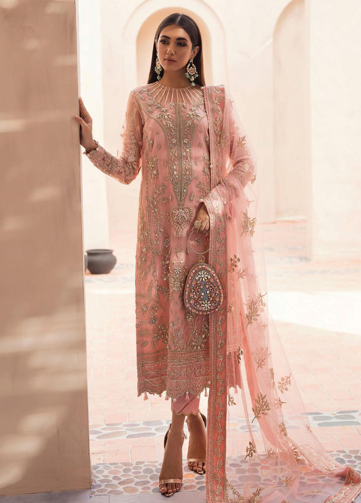 Gulaal Embroidered Net Suits Unstitched 3 Piece GL22LF 04 Amirah - Luxury Formals Collection
