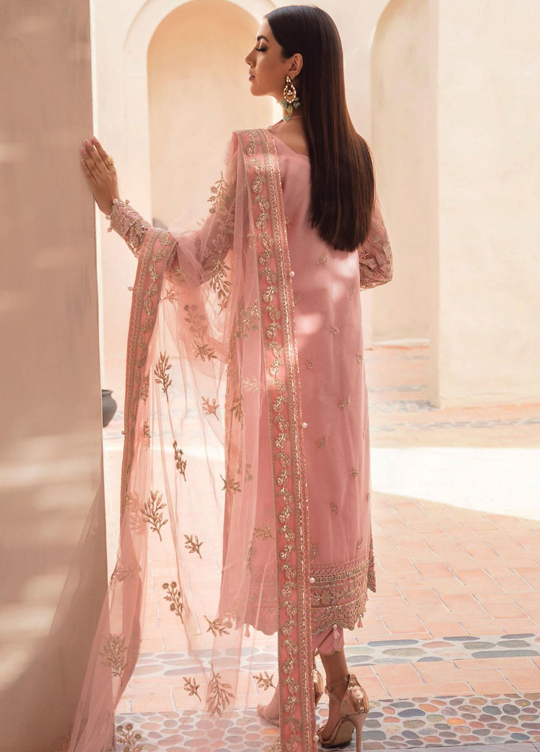 Gulaal Embroidered Net Suits Unstitched 3 Piece GL22LF 04 Amirah - Luxury Formals Collection