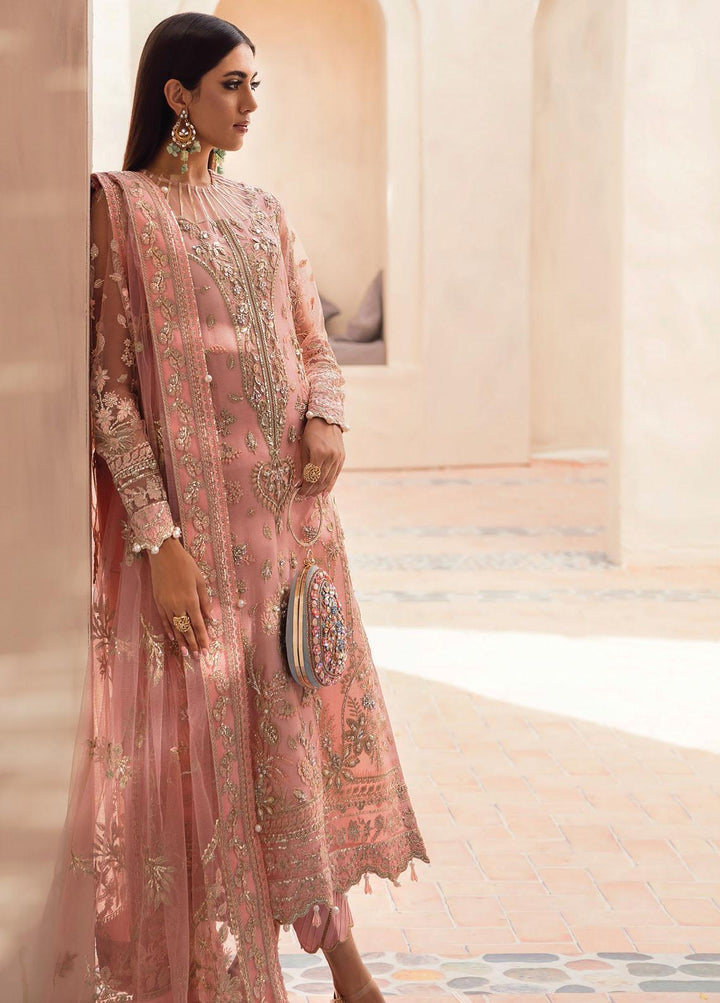 Gulaal Embroidered Net Suits Unstitched 3 Piece GL22LF 04 Amirah - Luxury Formals Collection