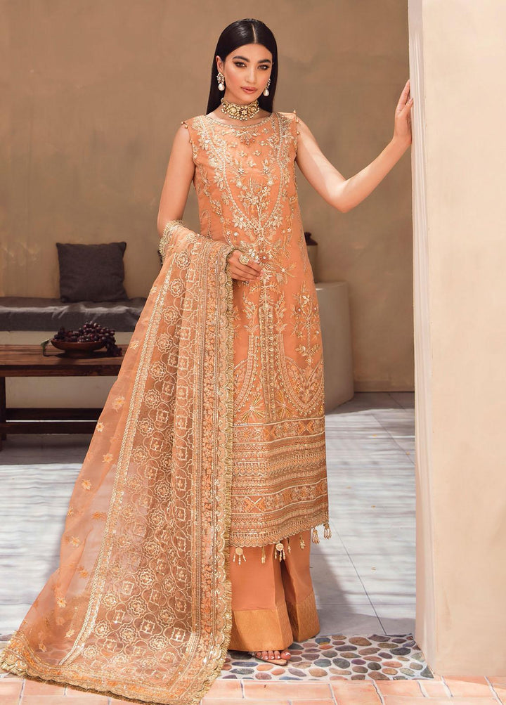 Gulaal Embroidered Organza Suits Unstitched 3 Piece GL22LF 07 Sehar - Luxury Formals Collection
