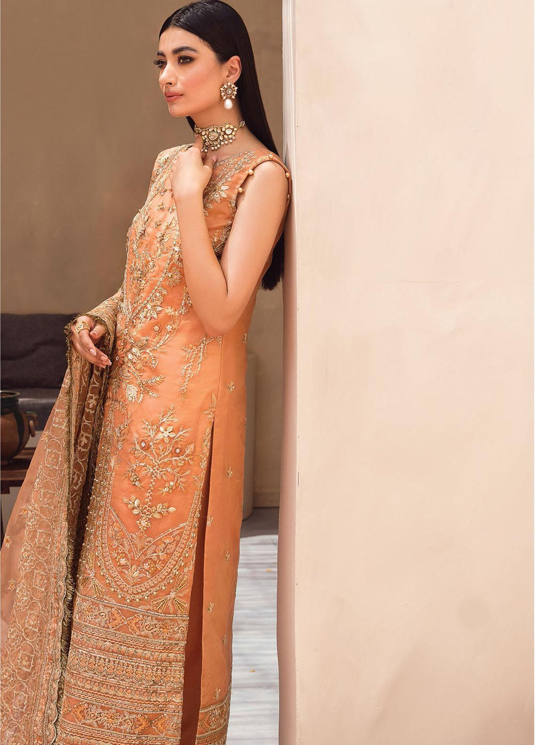 Gulaal Embroidered Organza Suits Unstitched 3 Piece GL22LF 07 Sehar - Luxury Formals Collection