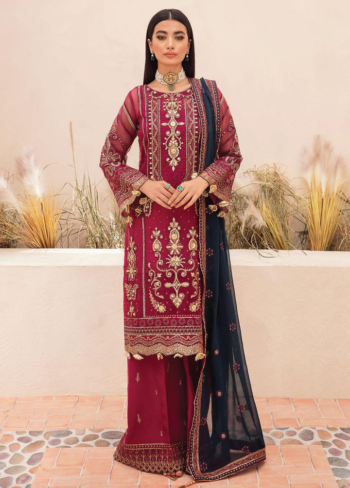 Gulaal Embroidered Organza Suits Unstitched 3 Piece GL22LF 08 Reem - Luxury Formals Collection