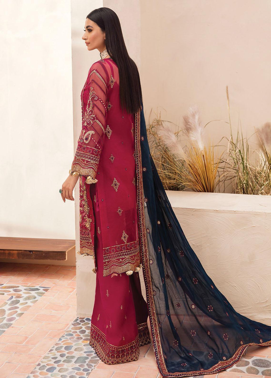 Gulaal Embroidered Organza Suits Unstitched 3 Piece GL22LF 08 Reem - Luxury Formals Collection