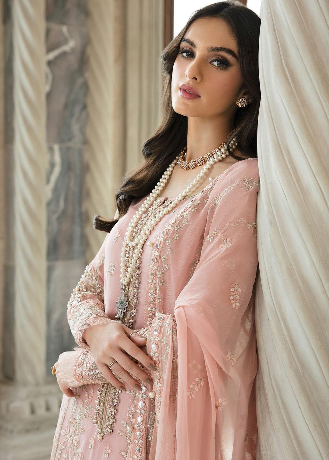 Gulaal Embroidered Chiffon Suits Unstitched 4 Piece GL23C 01 Isabella - Eid Collection