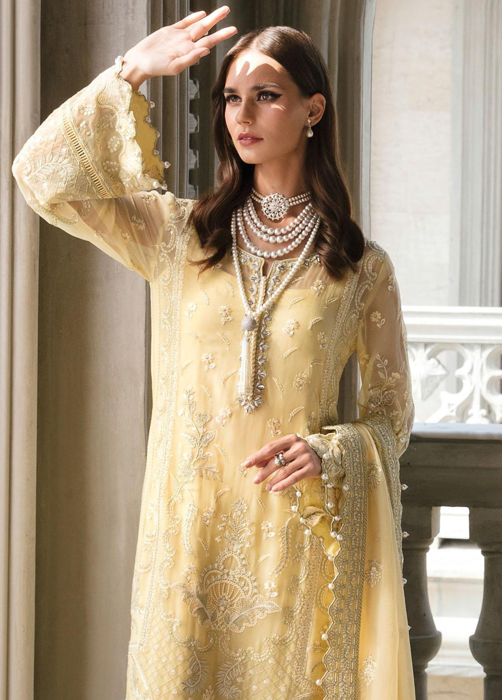 Gulaal Embroidered Chiffon Suits Unstitched 4 Piece GL23C 04 Sahar - Eid Collection