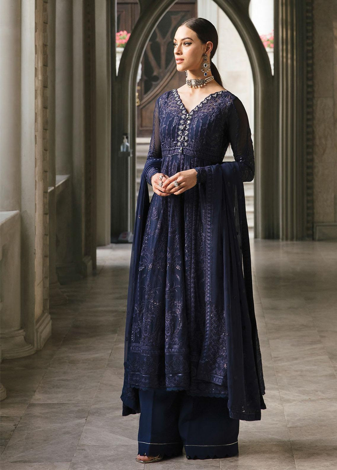 Gulaal Embroidered Chiffon Suits Unstitched 4 Piece GL23C 05 Maya - Eid Collection