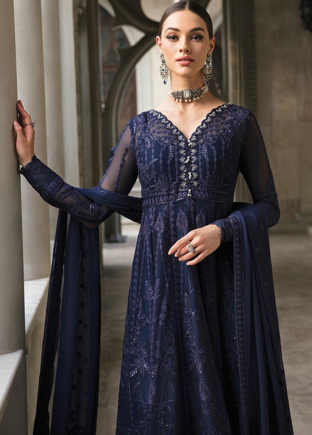 Gulaal Embroidered Chiffon Suits Unstitched 4 Piece GL23C 05 Maya - Eid Collection