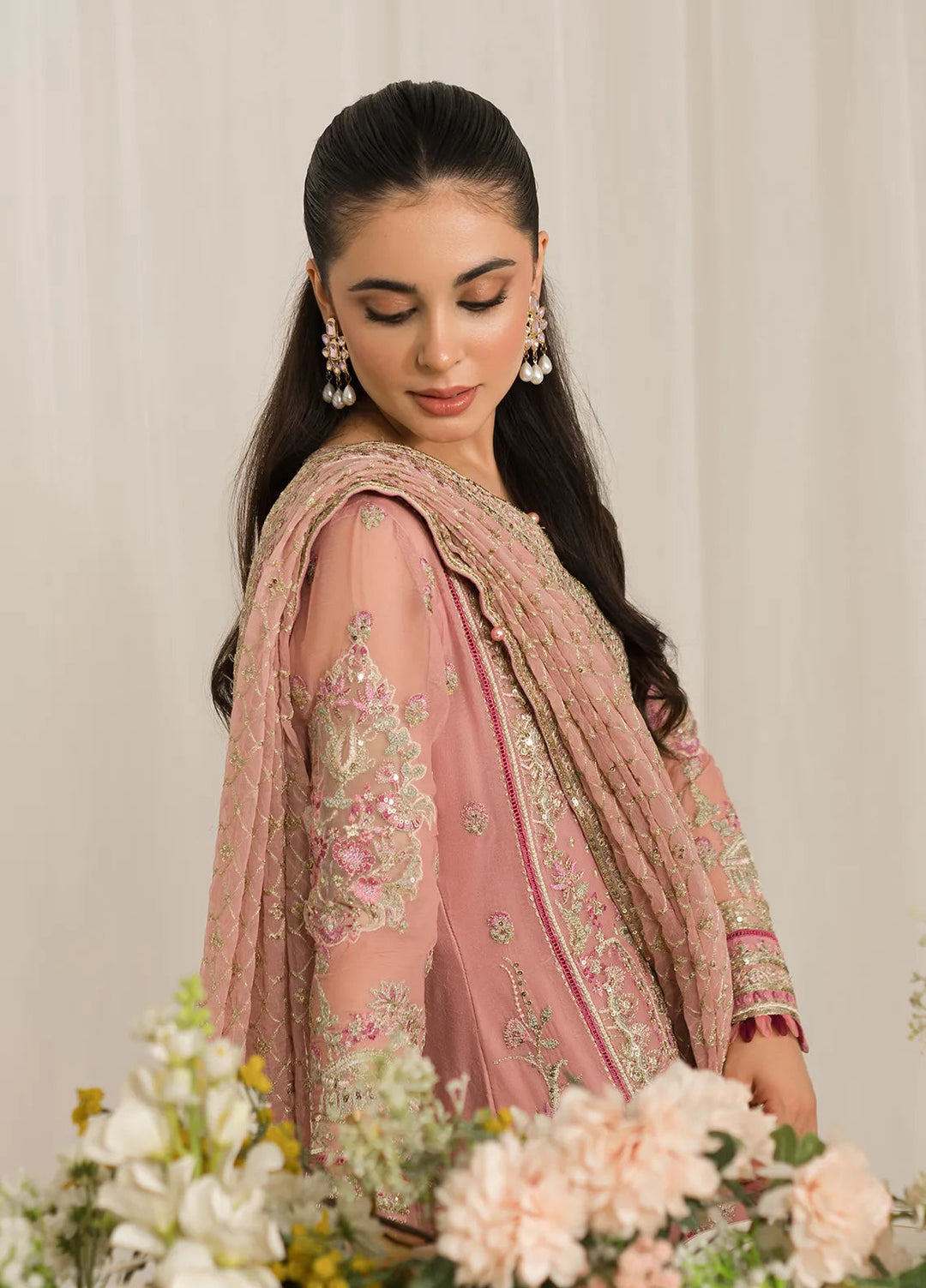 Gulaal Embroidered Chiffon Suit Unstitched 4 Piece GL24EC GL-EC-24V2-01 Viviana - Luxury Collection