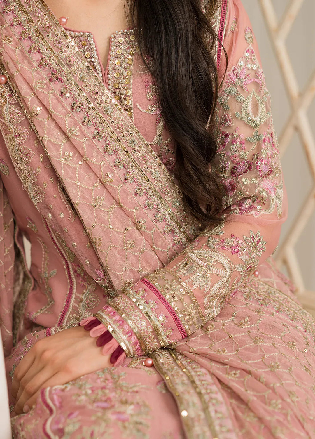 Gulaal Embroidered Chiffon Suit Unstitched 4 Piece GL24EC GL-EC-24V2-01 Viviana - Luxury Collection