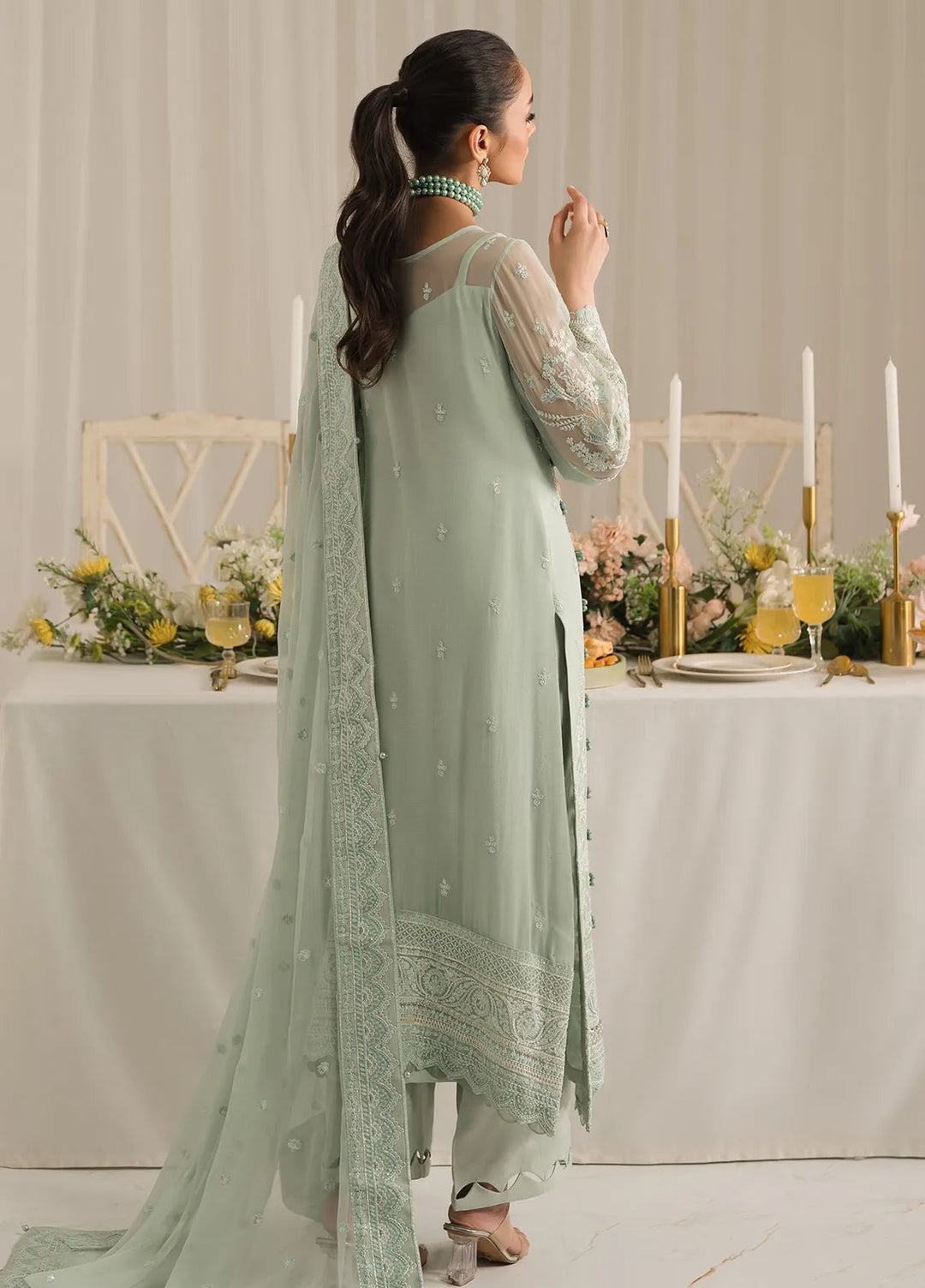 Gulaal Embroidered Chiffon Suit Unstitched 4 Piece GL24EC GL-EC-24V2-02 Jade - Luxury Collection