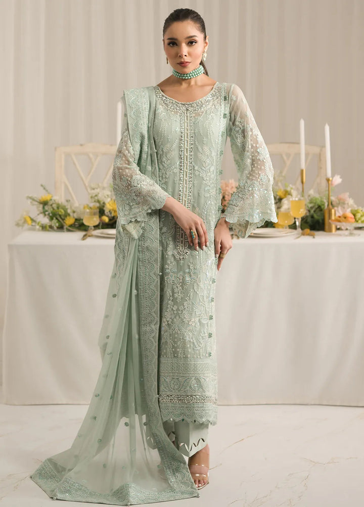 Gulaal Embroidered Chiffon Suit Unstitched 4 Piece GL24EC GL-EC-24V2-02 Jade - Luxury Collection