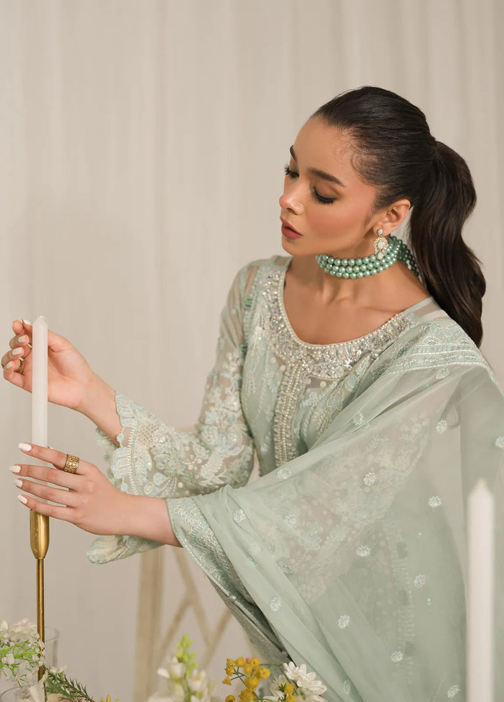 Gulaal Embroidered Chiffon Suit Unstitched 4 Piece GL24EC GL-EC-24V2-02 Jade - Luxury Collection