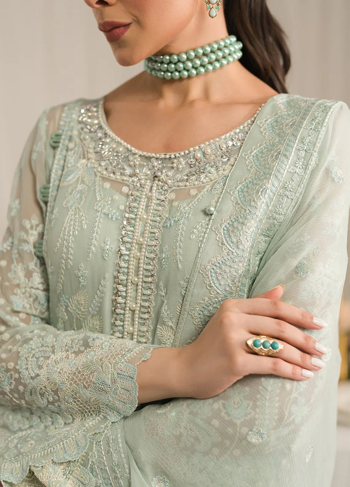 Gulaal Embroidered Chiffon Suit Unstitched 4 Piece GL24EC GL-EC-24V2-02 Jade - Luxury Collection