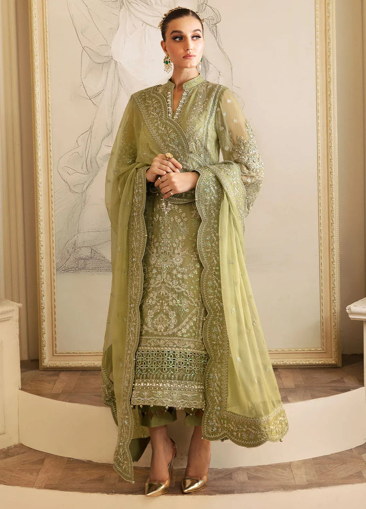 Gulaal Embroidered Chiffon Suit Unstitched 4 Piece GL24EC GL-EC-24V2-05 Almendra - Luxury Collection