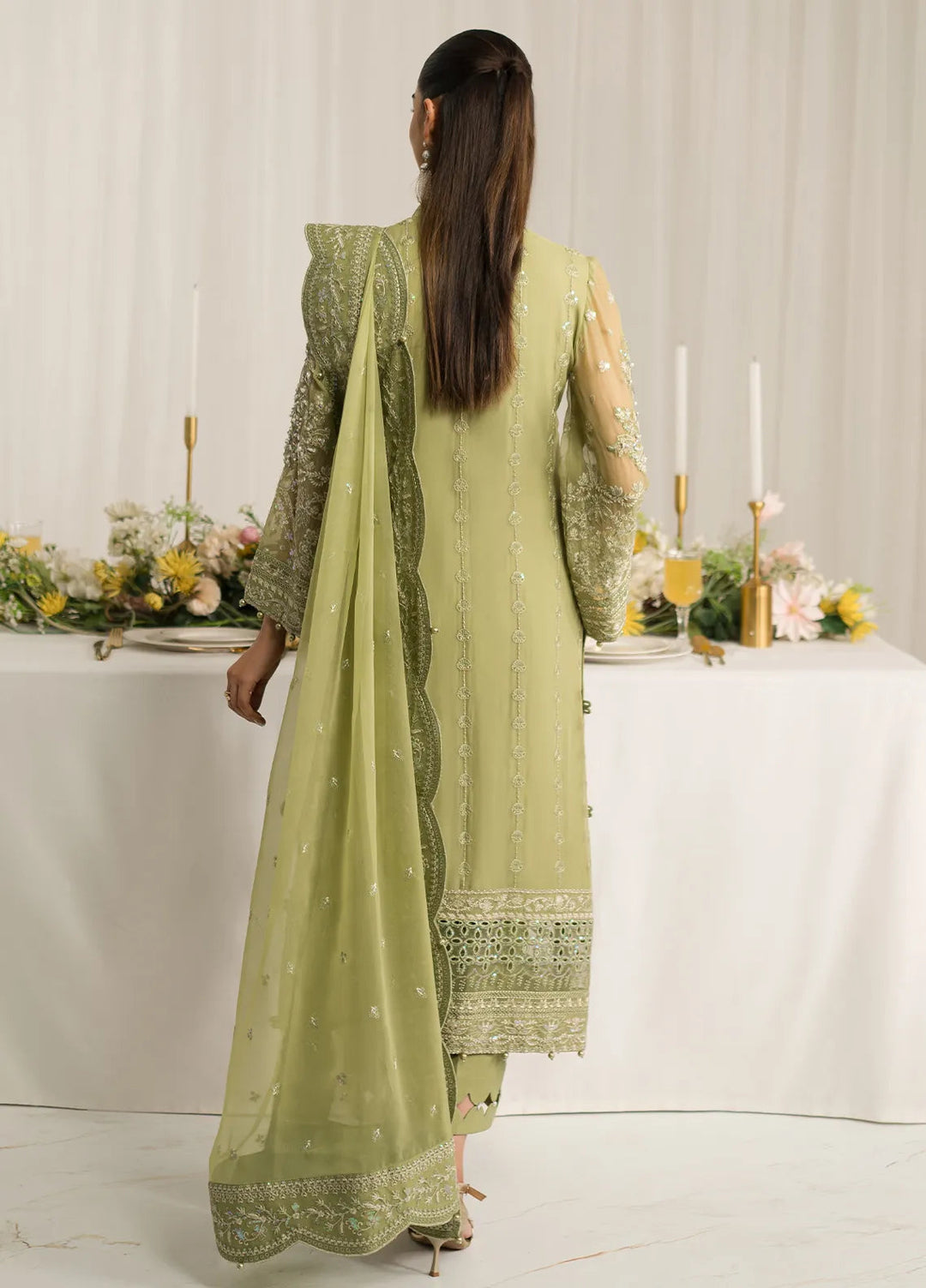 Gulaal Embroidered Chiffon Suit Unstitched 4 Piece GL24EC GL-EC-24V2-05 Almendra - Luxury Collection