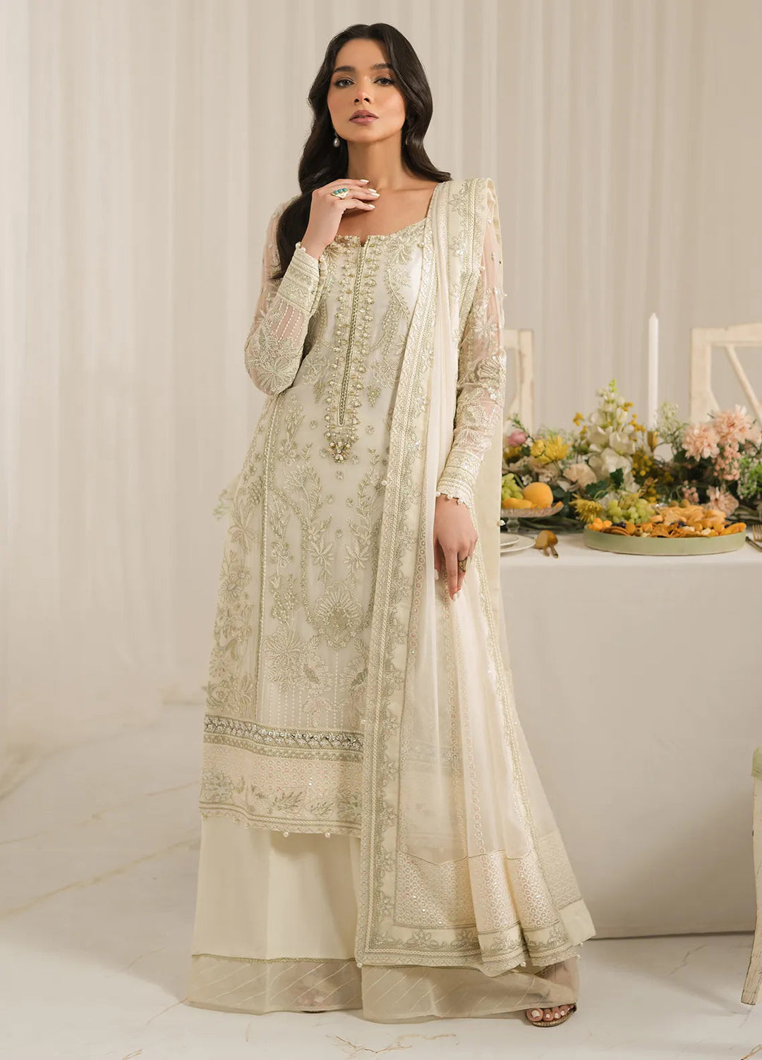 Gulaal Embroidered Chiffon Suit Unstitched 4 Piece GL24EC GL-EC-24V2-06 Delphine - Luxury Collection