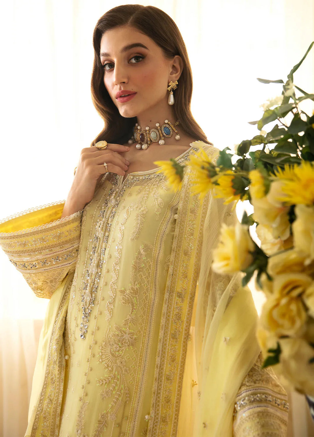 Gulaal Embroidered Chiffon Suit Unstitched 4 Piece GL24EC GL-EC-24V2-07 Estrella - Luxury Collection
