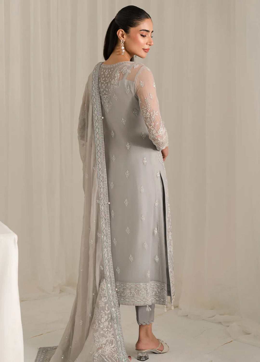 Gulaal Embroidered Chiffon Suit Unstitched 4 Piece GL24EC GL-EC-24V2-08 Aubrey - Luxury Collection