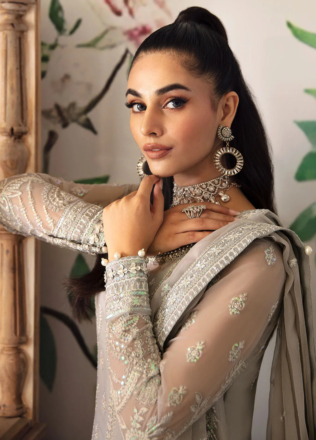 Gulaal Embroidered Chiffon Suit Unstitched 4 Piece GL24EC GL-EC-24V2-08 Aubrey - Luxury Collection