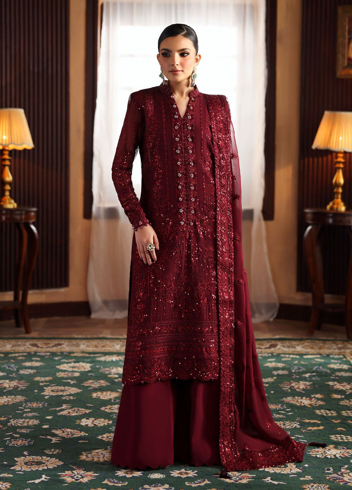 Gulaal Embroidered Chiffon Suits Unstitched 3 Piece GL25EU D-27 Vezeen - Formals Collection
