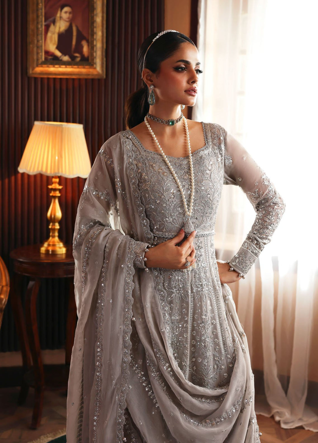 Gulaal Embroidered Chiffon Suits Unstitched 3 Piece GL25EU D-28 Sheyza - Formals Collection