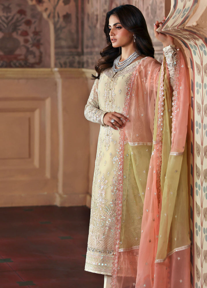 Gulaal Embroidered Chiffon Suits Unstitched 3 Piece GL25EU D-29 Fareyah - Formals Collection