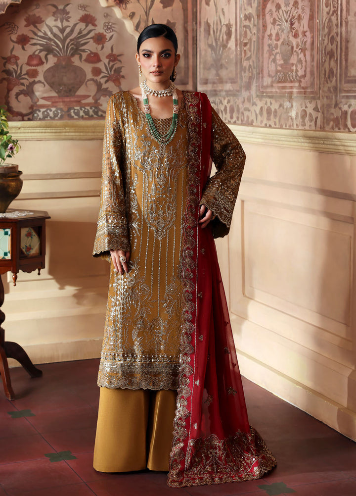 Gulaal Embroidered Chiffon Suits Unstitched 3 Piece GL25EU D-34 Dinara - Formals Collection